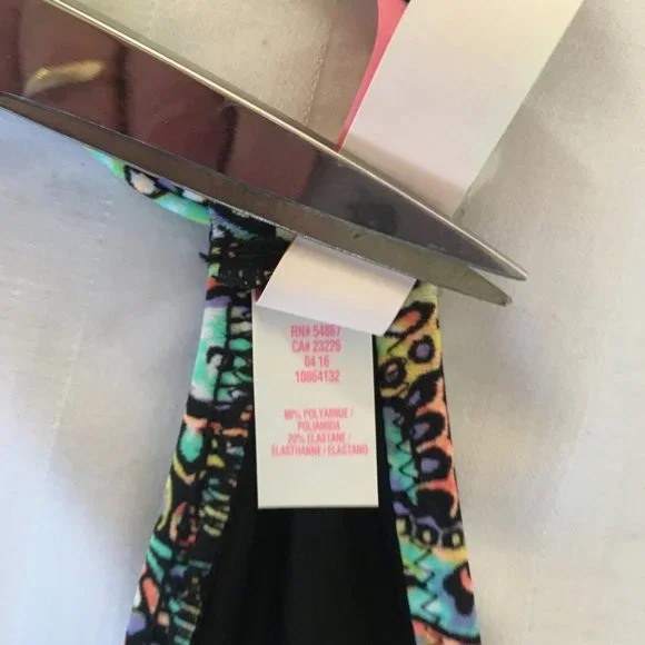 Victoria's Secret Bikini 2 pcs Set Top Sz 32C Bottom Medium Pushup Paisley Boho - Picture 13 of 14